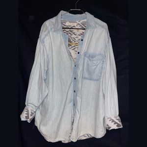 FREE PEOPLE oversized denim shirt